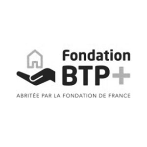 Logo noir et blanc fondation btp