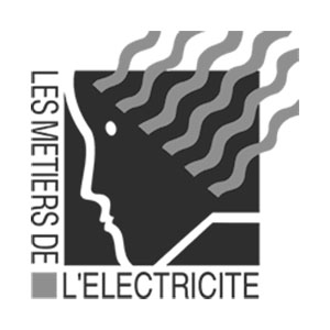 Logo noir et blanc les métiers de l'electricité