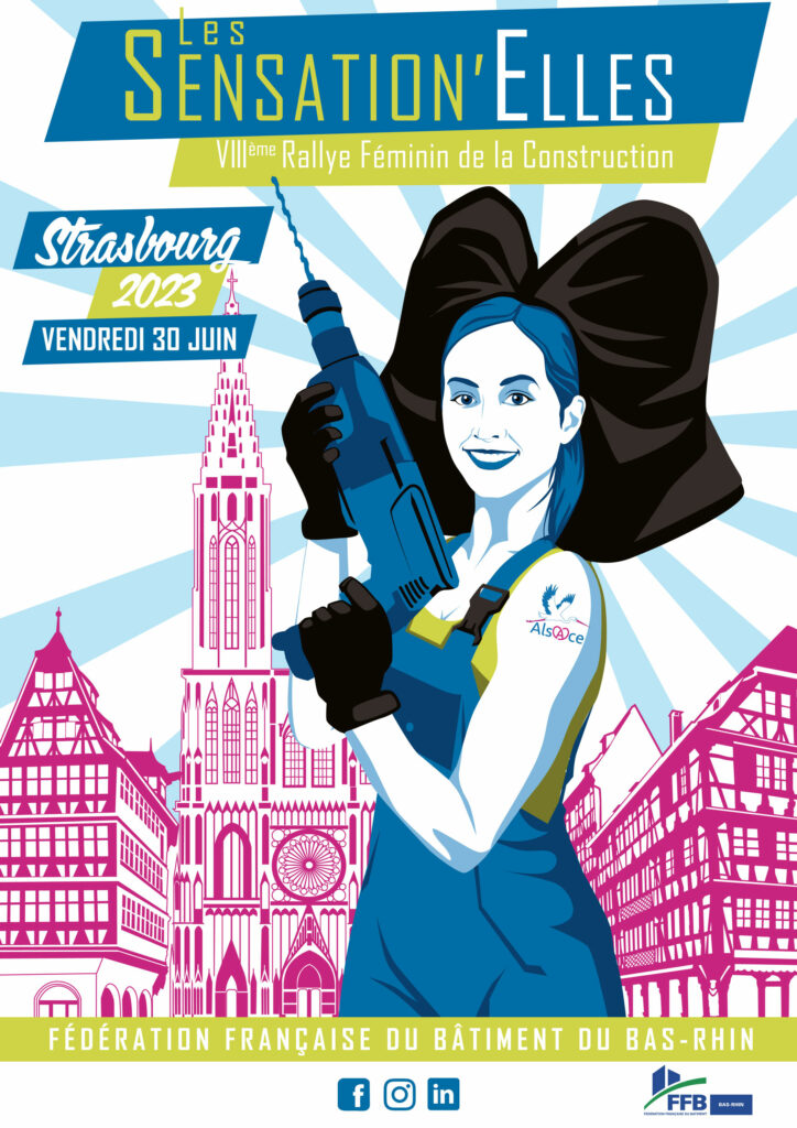 2023 Affiche 8ème-édition des Sensation'Elles-du-BTP Strasbourg-(Bas-Rhin)