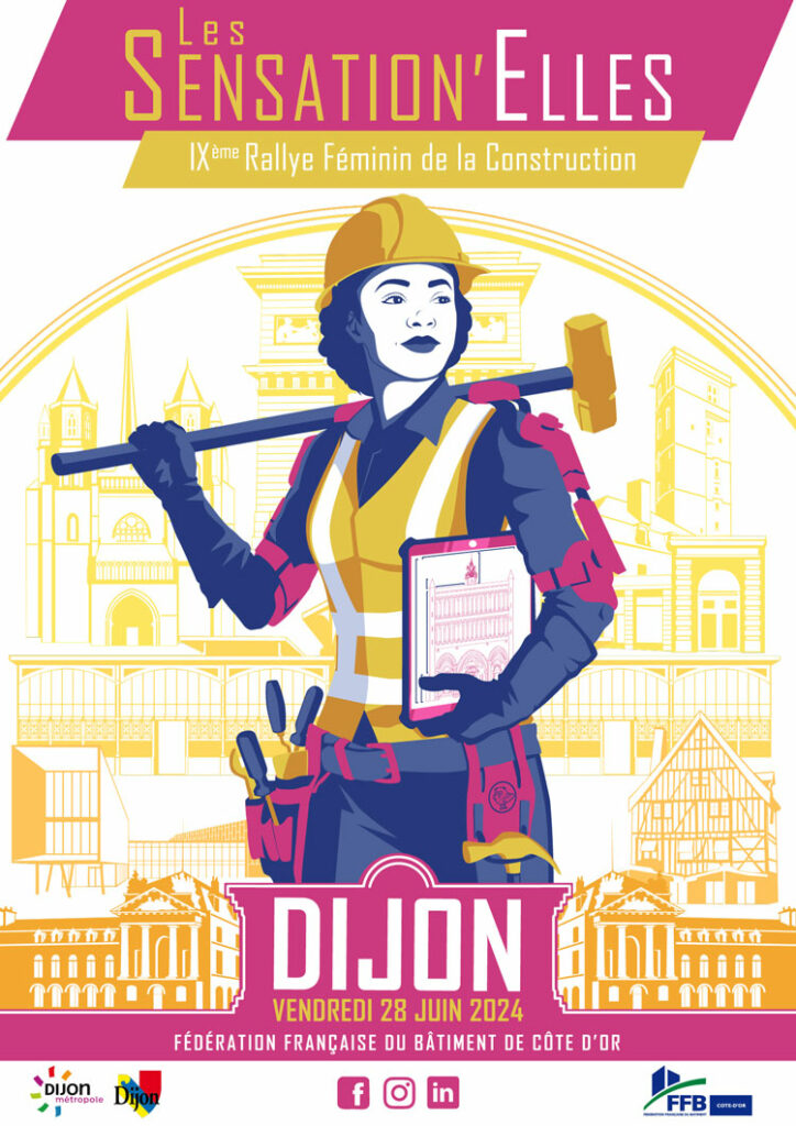 2024 Affiche 9ème-édition des Sensation'Elles-du-BTP Dijon-(Côte-d'Or)